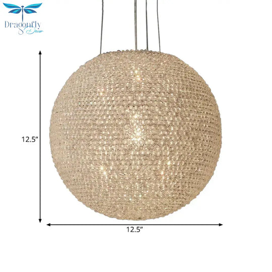 Metal White Chandelier Pendant Light Globe 2 Lights Minimalism Drop Lamp For Bedroom