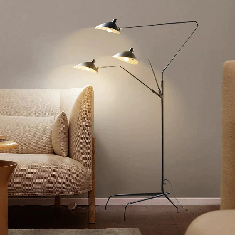 Modern Art Floor Led Lamp For Living Room Bedroom Study Office Lustre Black Standing Light With
