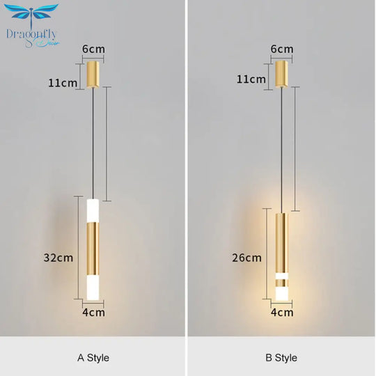 Modern Brass Hanging Pendant Lights For Bedroom Dining Room Kitchen Restaurant Lighting