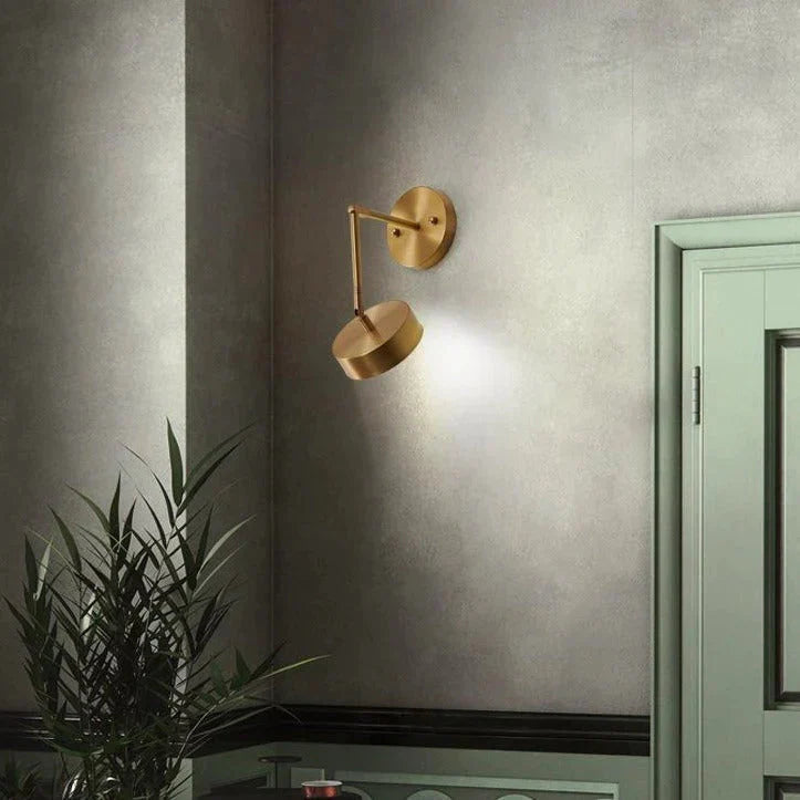 Modern Creative Nordic Bedroom Bedside Full Copper Wall Lamp Lamps