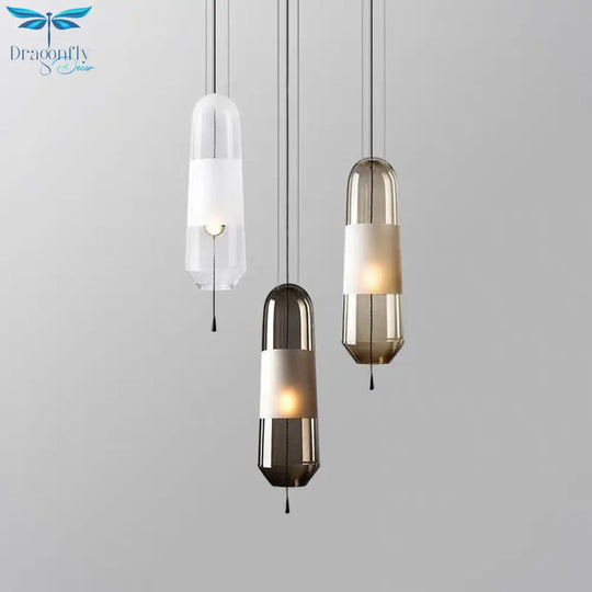 Modern Glass Pendant Light Fixture - Stylish Hanging For Bedroom
