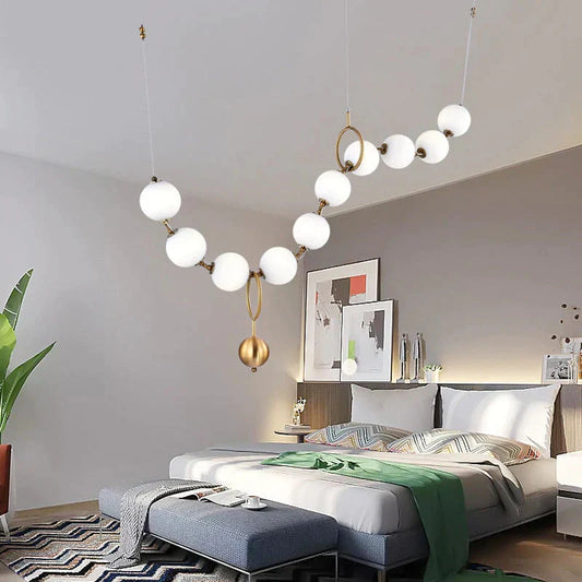 Modern Led Glass Lampshade Pendant Light Nordic Design Dining Room Hanging Lamp Light Fixtures