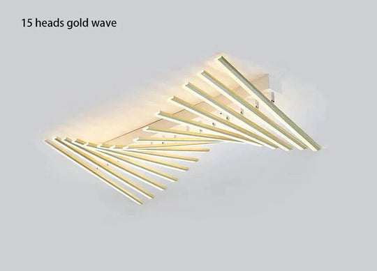 Modern Led Living Room Ceiling Lamp Simple Nordic Creative Square Line Restaurant Light In The