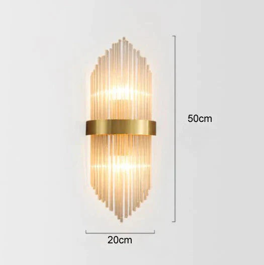 Modern Luxury Living Room Background Wall Lamp Bedroom Bedside Copper B / Without Light Source Lamps