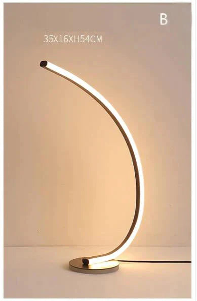 Modern Minimalist Creative Personality Brown White Led Floor Lamp Stand Living Room Bedroom Study
