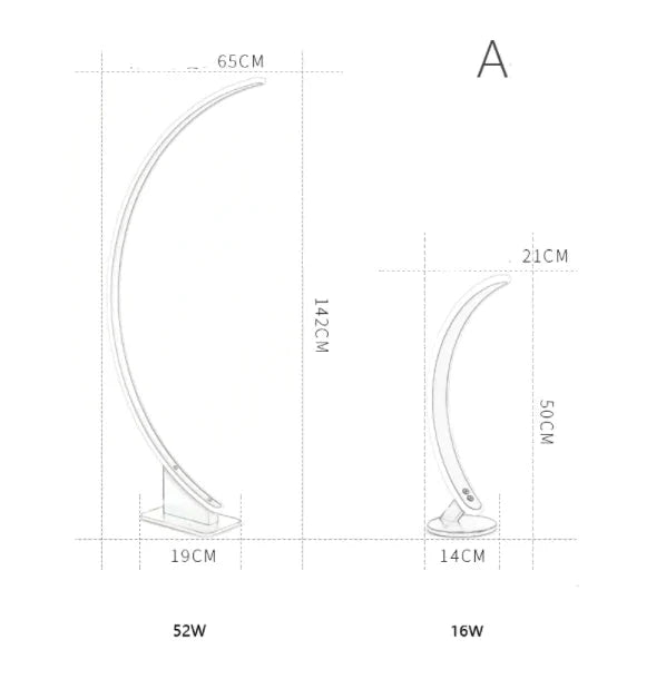 Modern Minimalist Creative Personality Brown White Led Floor Lamp Stand Living Room Bedroom Study