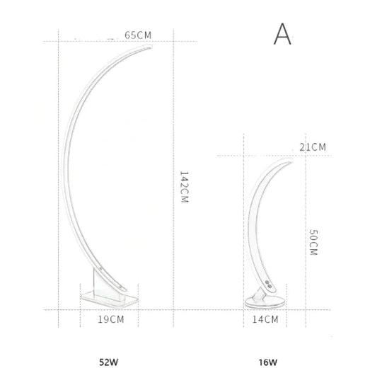 Modern Minimalist Creative Personality Brown White Led Floor Lamp Stand Living Room Bedroom Study
