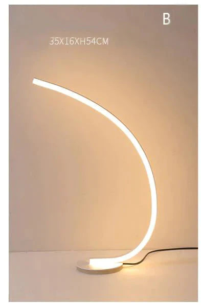 Modern Minimalist Creative Personality Brown White Led Floor Lamp Stand Living Room Bedroom Study