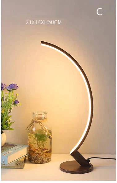 Modern Minimalist Creative Personality Brown White Led Floor Lamp Stand Living Room Bedroom Study