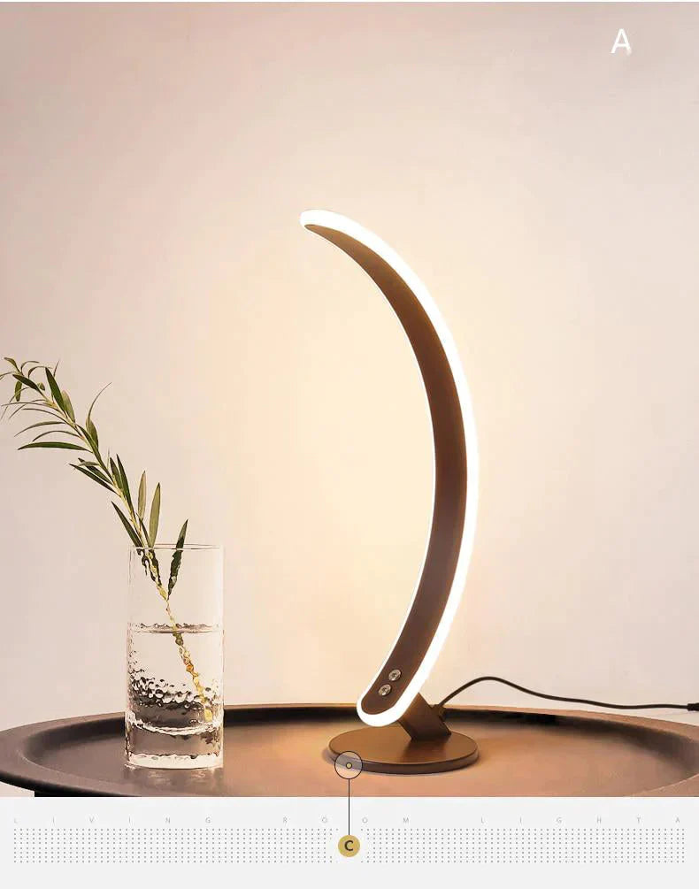 Modern Minimalist Creative Personality Brown White Led Floor Lamp Stand Living Room Bedroom Study