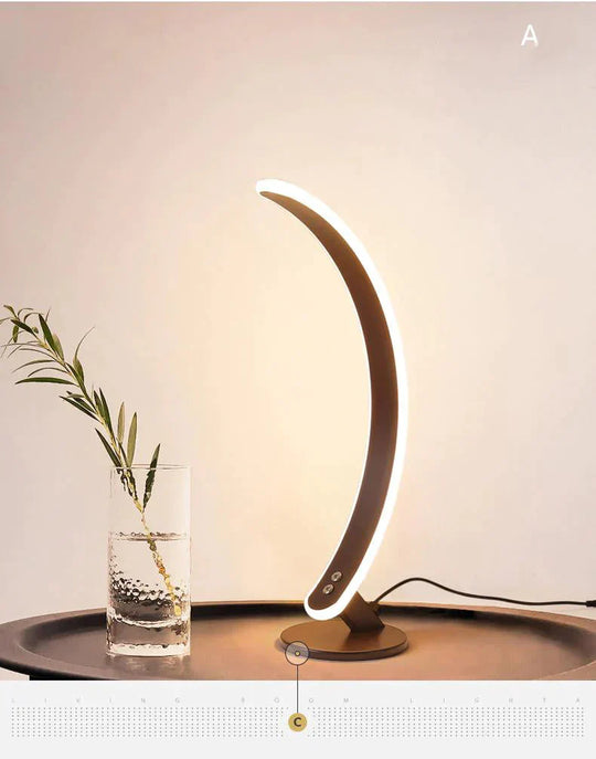 Modern Minimalist Creative Personality Brown White Led Floor Lamp Stand Living Room Bedroom Study
