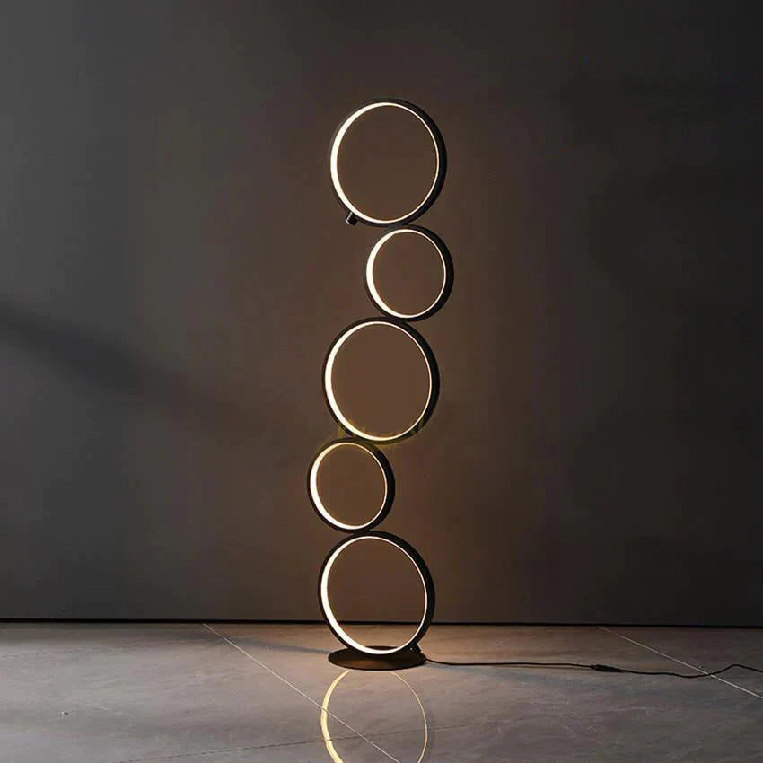 Modern Minimalist Led Ring Floor Lights Lighting Art Deco Home Touch Switch Standing Lamp For