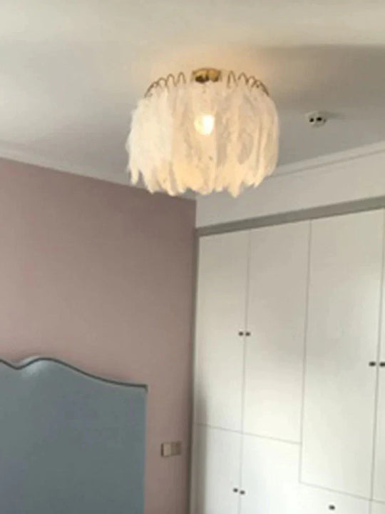 Modern Nordic Fairy Feather Chandelier Lamp Loft Pendant Lights Living Suspension Lighting Fixtures