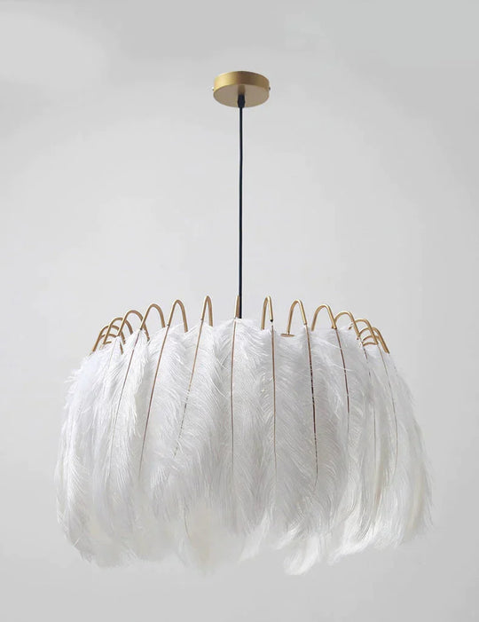 Modern Nordic Fairy Feather Chandelier Lamp Loft Pendant Lights Living Suspension Lighting Fixtures