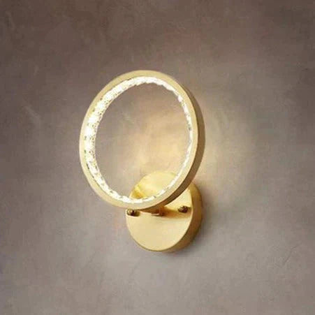 Modern Simple Bedroom Bedside Copper Wall Lamp Lamps
