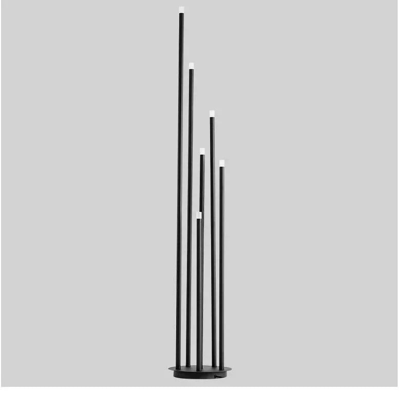 Modern Simple Personality Black Multi - Head Led Floor Lamp Branch Stand Living Room Reading