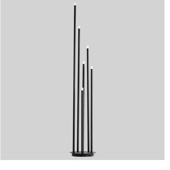 Modern Simple Personality Black Multi - Head Led Floor Lamp Branch Stand Living Room Reading