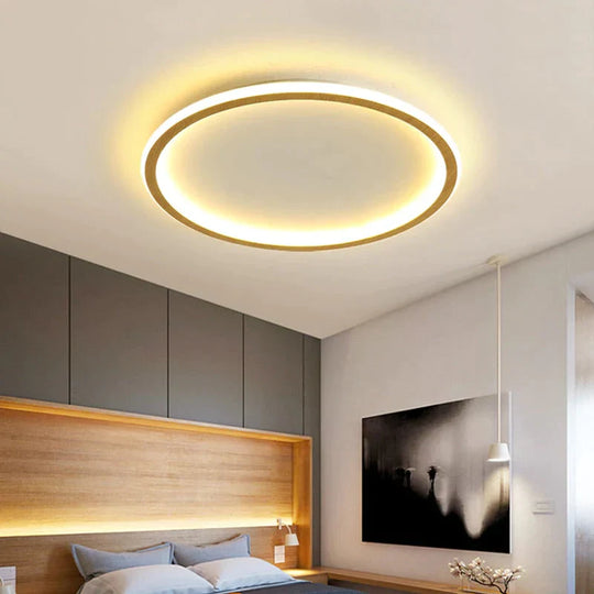 New Modern Black White Ultra - Thin Led Ceiling Light Rectangular Round Bedroom Lamp Living Room
