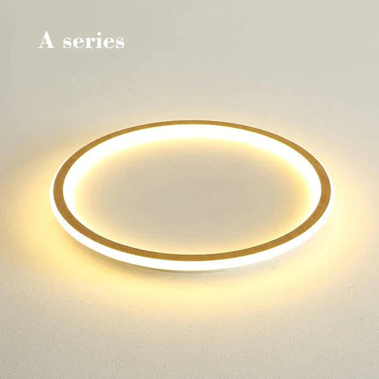 New Modern Black White Ultra - Thin Led Ceiling Light Rectangular Round Bedroom Lamp Living Room A