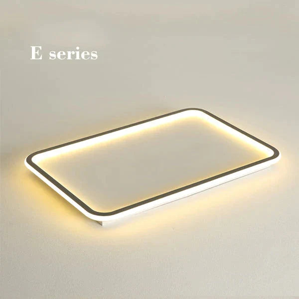 New Modern Black White Ultra - Thin Led Ceiling Light Rectangular Round Bedroom Lamp Living Room E