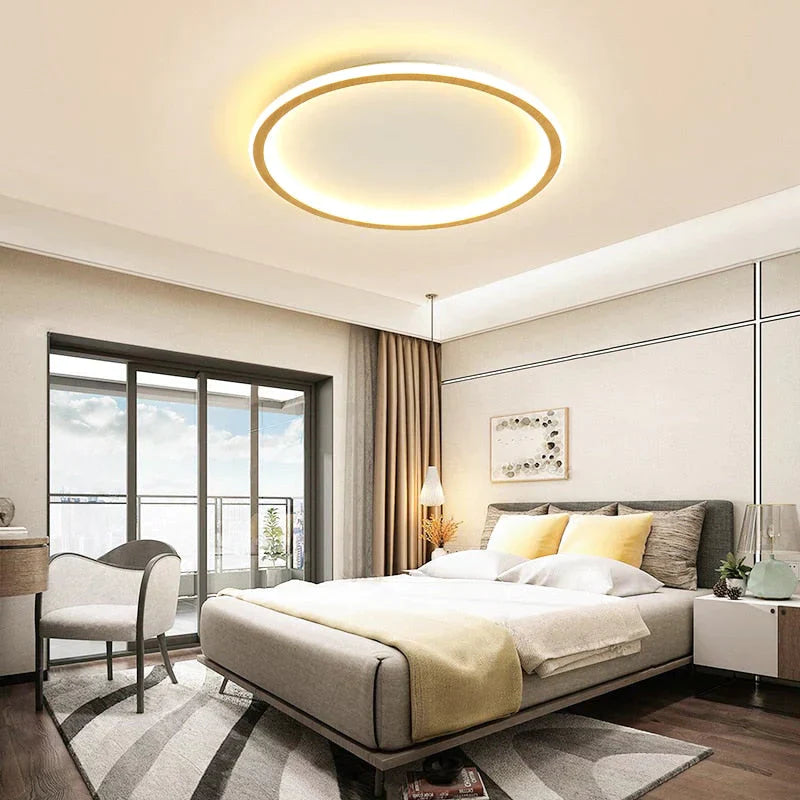 New Modern Black White Ultra - Thin Led Ceiling Light Rectangular Round Bedroom Lamp Living Room
