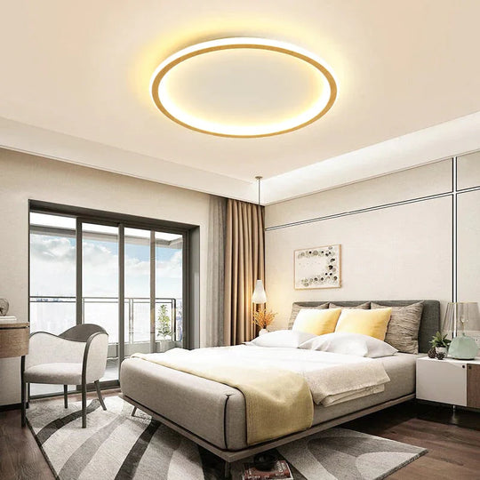 New Modern Black White Ultra - Thin Led Ceiling Light Rectangular Round Bedroom Lamp Living Room