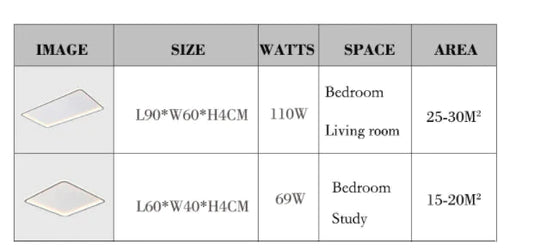 New Modern Black White Ultra - Thin Led Ceiling Light Rectangular Round Bedroom Lamp Living Room