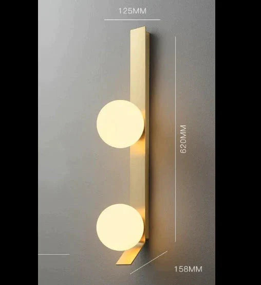 New Nordic Luxury Ball Copper Wall Lamp Lamps