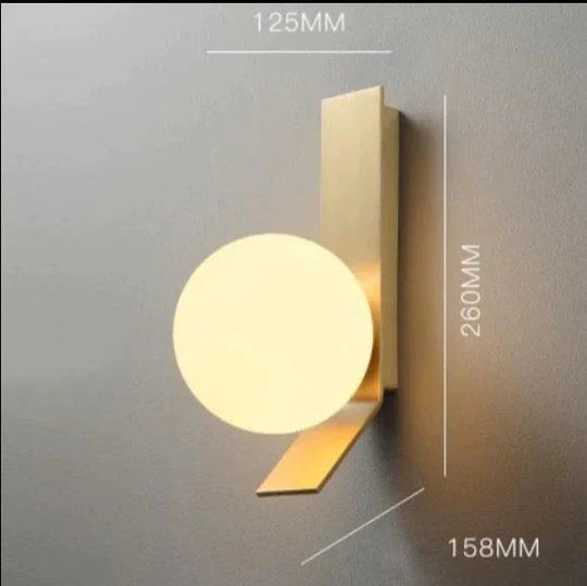 New Nordic Luxury Ball Copper Wall Lamp Lamps