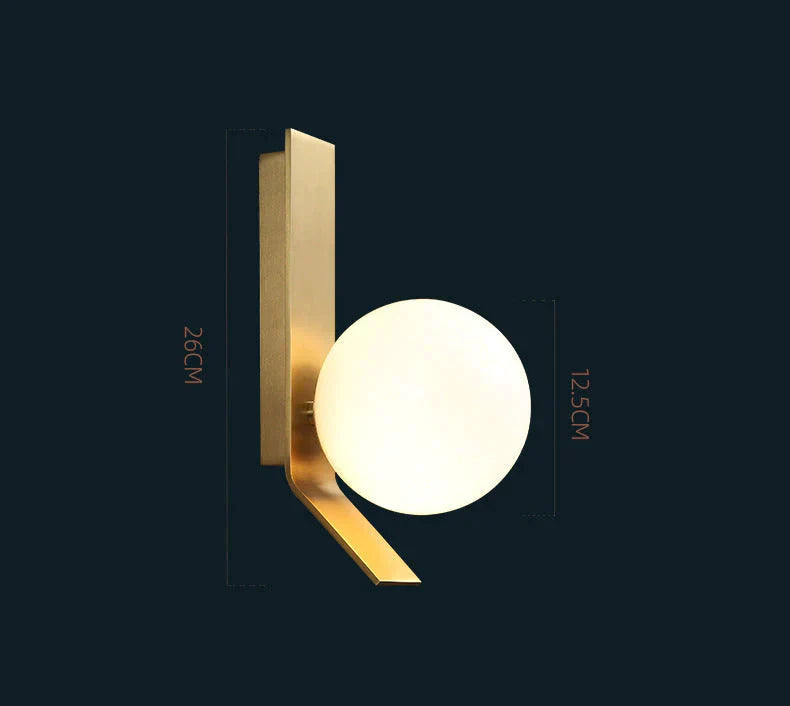 New Nordic Luxury Ball Copper Wall Lamp Single / With Led Light Lamps