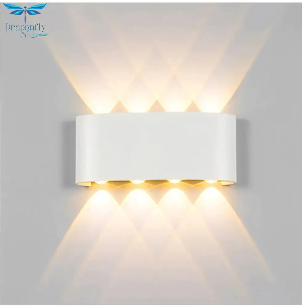 New Wall Lamp Led Aluminum Outdoor Indoor Ip65 Up Down White Black Modern For Home Stairs Bedroom