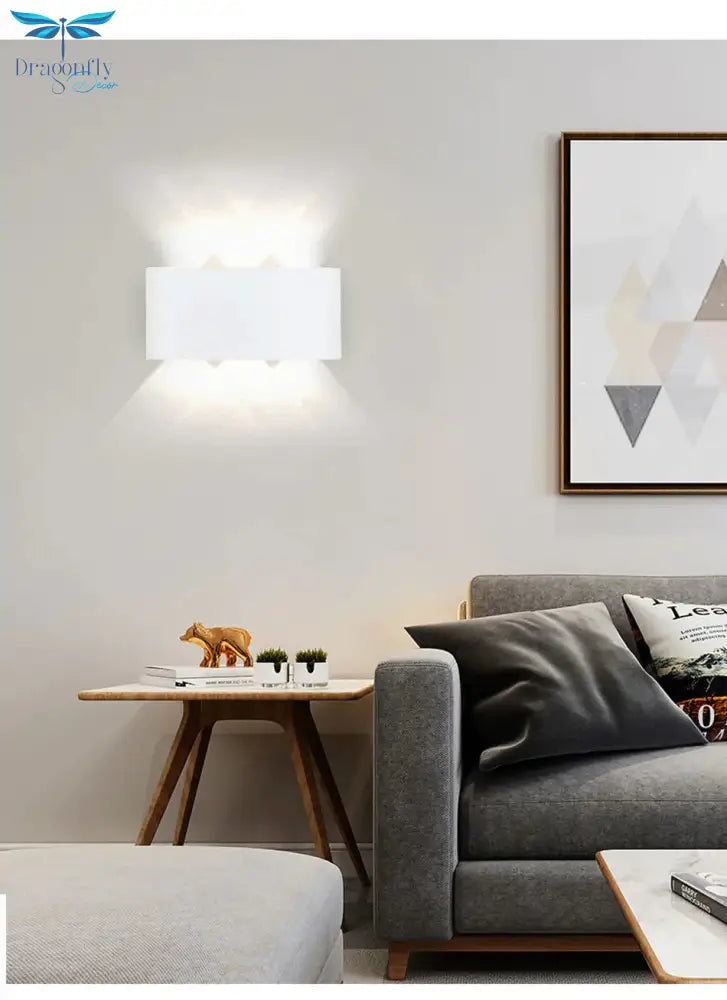 New Wall Lamp Led Aluminum Outdoor Indoor Ip65 Up Down White Black Modern For Home Stairs Bedroom