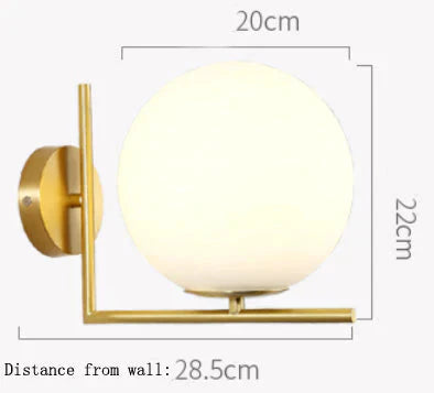 Nordic All - Copper Wall Lamp Bedroom Bedside Simple Modern Creative Aisle Corridor Living Room