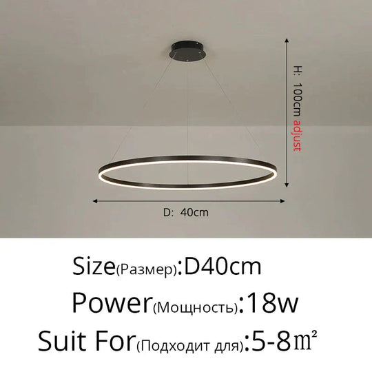 Nordic Art Deco Luxury Led Circular Pendant Lights Hanging Lamps For Living Room Dining Table