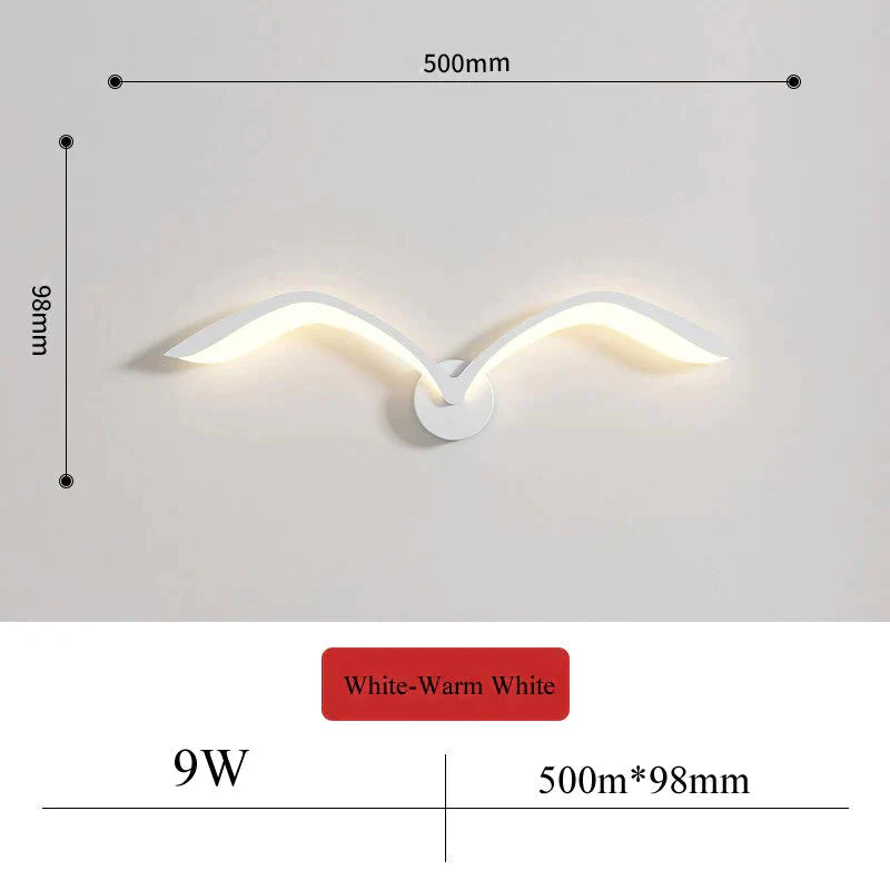 Nordic Avian Style Indoor Wall Lamp White / Warm Light
