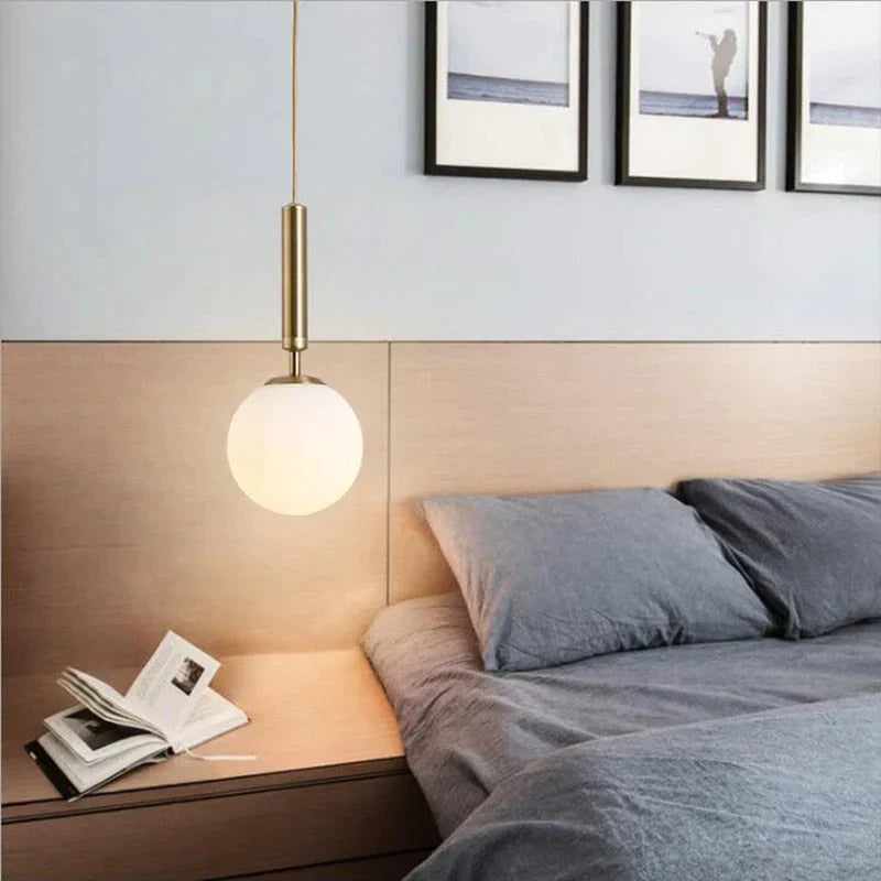 Nordic Brass Aluminum Modern Pendant Light Loft Hanging Lamps Bedside Lamp Kitchen Suspension