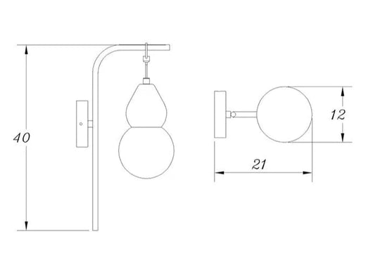 Nordic Corridor Bedside Lamp Copper Wall Lamps