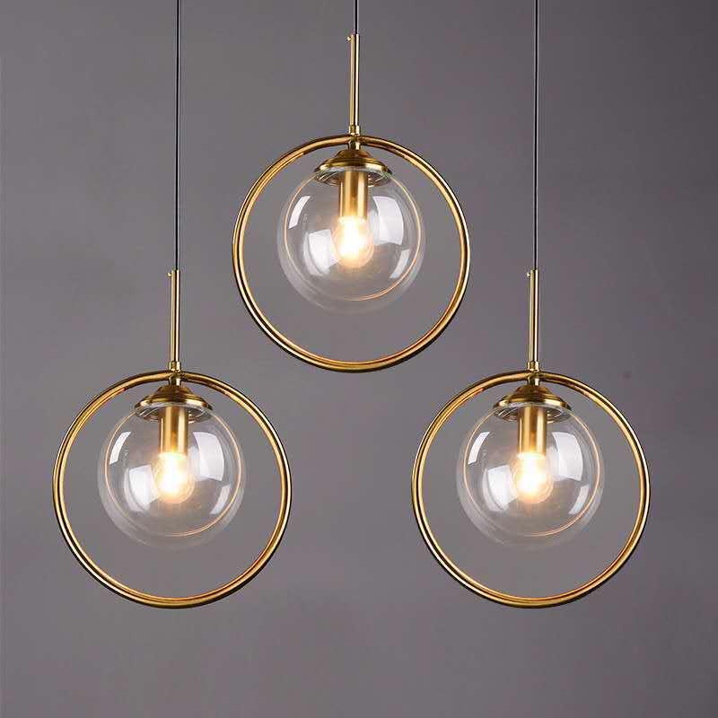 Nordic Creative Minimalist Bar Study Bedroom Bedside Magic Bean Lamp Glass Chandelier Pendant