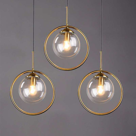 Nordic Creative Minimalist Bar Study Bedroom Bedside Magic Bean Lamp Glass Chandelier Pendant