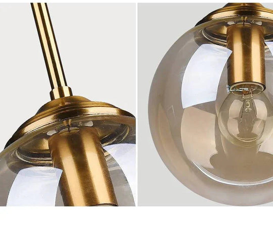 Nordic Creative Minimalist Bar Study Bedroom Bedside Magic Bean Lamp Glass Chandelier Pendant