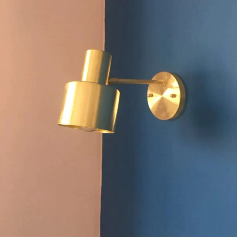 Nordic Golden Living Room Bedroom Bedside Bathroom Copper Wall Lamp Lamps