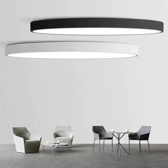 Nordic Led Ceiling Lights Ultra Thin Modern Lighting 23Cm 12W / Black - Cool - White