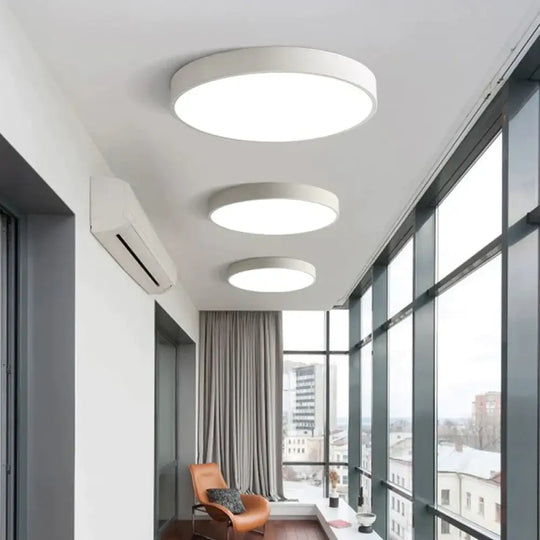 Nordic Led Ceiling Lights Ultra Thin Modern Lighting 23Cm 12W / White - Cool - White