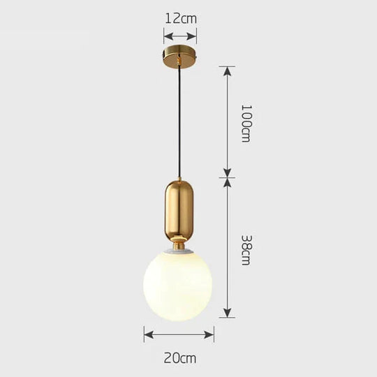 Nordic Led Pendant Lights Frosted Glass Industrial Handin Lamp Modern Bedroom Hanglamp Living Room