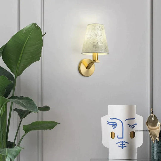Nordic Living Room Background Wall Bedroom Copper Lamp Lamps