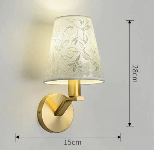 Nordic Living Room Background Wall Bedroom Copper Lamp Single Head Lamps