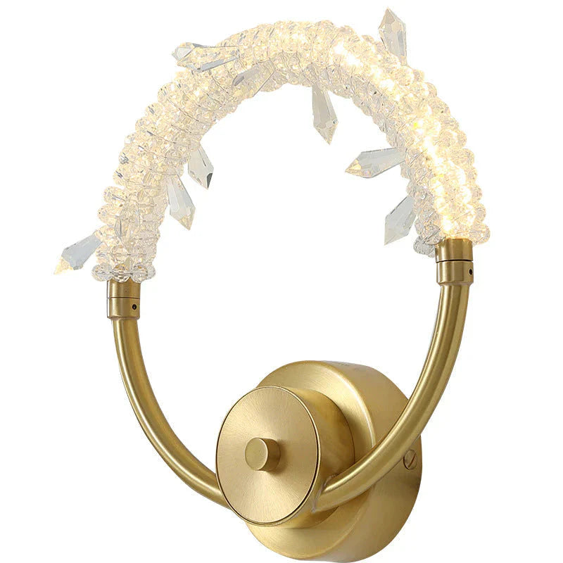 Nordic Luxury Wall Lamp Crystal Copper Lamps