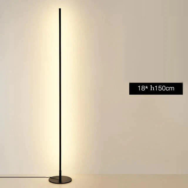 Nordic Minimalist Led Floor Lamps Creative Stand For Living Room Led Black Metal Luminaria Standing