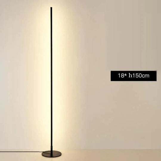 Nordic Minimalist Led Floor Lamps Creative Stand For Living Room Led Black Metal Luminaria Standing