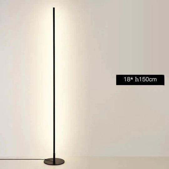 Nordic Minimalist Led Floor Lamps Creative Stand For Living Room Led Black Metal Luminaria Standing